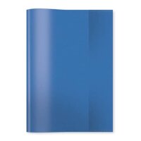 HERMA Heftumschlag transparent blau Kunststoff DIN A5