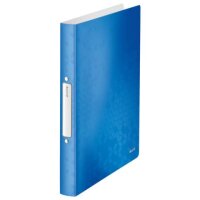 LEITZ WOW Ringbuch 2-Ringe blau-metallic 3,2 cm DIN A4