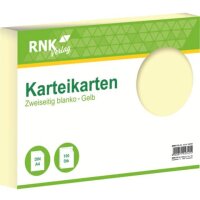 100 RNK-Verlag Karteikarten DIN A4 gelb blanko
