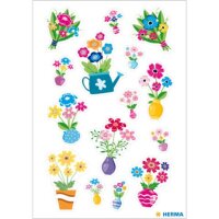 Blümchen Sticker mit Glitter