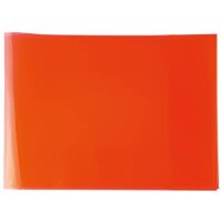 HERMA Heftumschlag PLUS quer transparent rot Kunststoff...