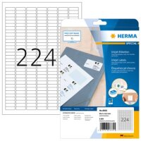 Inkjet-Etiketten A4, 25,4 x 8,5 mm, weiß, permanent...