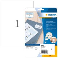 Inkjet-Etiketten A4, 210 x 297 mm, weiß, permanent...