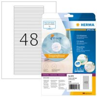 Etiketten für CD-Box A4, 114,3 x 5,5 mm, weiß...