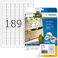 Power-Etiketten A4, 25,4 x 10 mm, wei&szlig;, extrem...