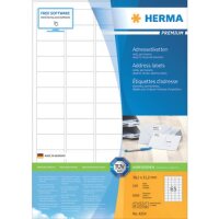 PREMIUM Adressetiketten A4, 38,1 x 21,2 mm, permanent...