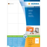 PREMIUM Etiketten A4, 70 x 67,7 mm, weiß, permanent...