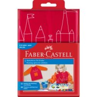 FABER-CASTELL unisex Kinder Malsch&uuml;rze rot...