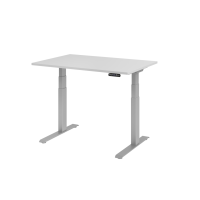 Sitz-Steh-Schreibtisch el.120x80cm Grau