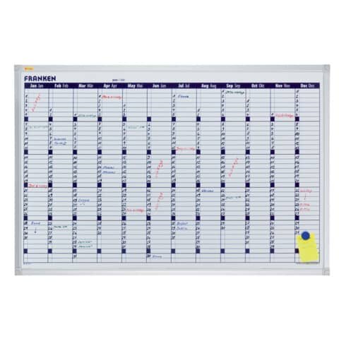 FRANKEN X-tra!Line Jahresplaner, Monatseinteilung 90,0 x 60,0 cm