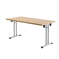 Klapptisch 160x80 cm Buche/Chromgestell