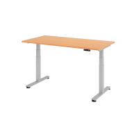 Sitz-Steh-Schreibtisch el.160x80cm Buche