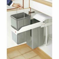 Hailo 3659-001 Einbau-Mülltrenner 2x 14,0 l grau, 1 St.