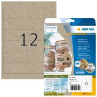 Etiketten aus Silphie-Papier A4, 97 x 42,3 mm,...