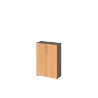 Schrank 3OH 34,6cm tief BM Graphit/Buche