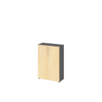Schrank 3OH 34,6cm tief BM Graphit/Ahorn
