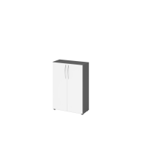 Schrank 3OH 34,6cm tief BM Graphit/Weiß