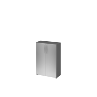 Schrank 3OH 34,6cm tief BM Graphit/Silber