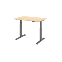 Sitz-Steh-Schreibtisch el.120x80cm Ahorn