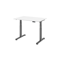 Sitz-Steh-Schreibtisch el.120x80cm Wei&szlig;