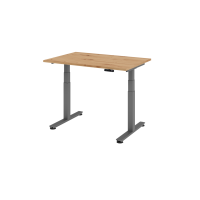 Sitz-Steh-Schreibtisch el.120x80cm Asteiche