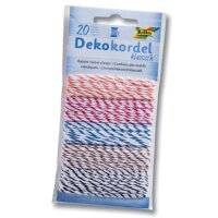 folia Kordeln Deko Klassisch matt wei&szlig; -gelb,...