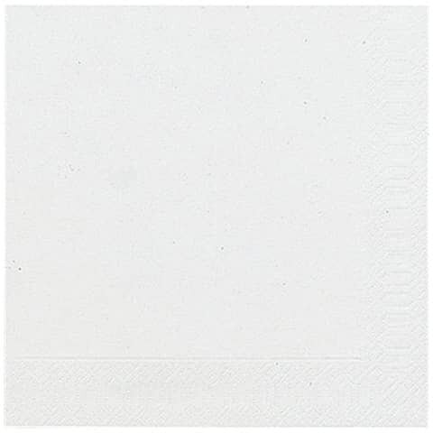 Cocktail-Servietten 3lagig Tissue Uni weiß, 24 x 24 cm, 20 Stück
