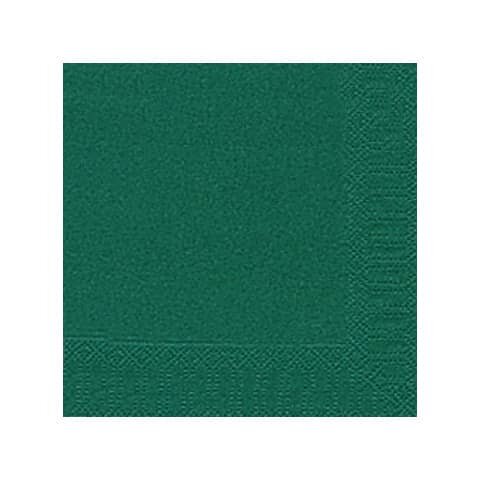 Cocktail-Servietten 3lagig Tissue Uni dunkelgrün, 24 x 24 cm, 20 Stück