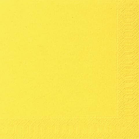 Servietten 3lagig Tissue Uni gelb, 33 x 33 cm, 20 Stück