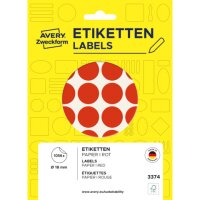 AVERY Zweckform Klebepunkte 3374 rot Ø