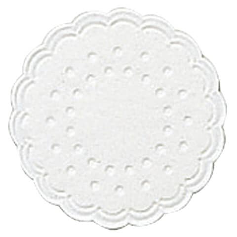 Tassenuntersetzer  - Ø 7,5 cm, weiß, 25 Stück