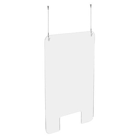 ExaScreen, Schutzscheibe oder Trennwand zum Aufhängen, mit Befestigungsset, 100x66cm, kristall