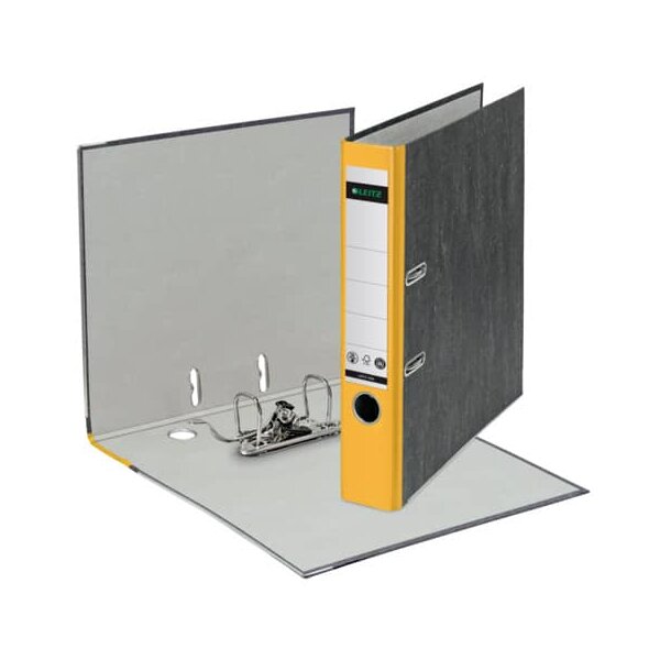 1050 Ordner A4 Wolkenmarmor, 52 mm, gelb