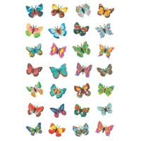 6819 Sticker MAGIC Schmetterlinge, Glitterfolie