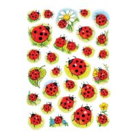 3815 Sticker DECOR Marienkäfer+Blume