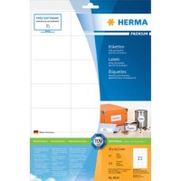 8634 Premium Etikett - wei&szlig;, 70x42,3 mm,...