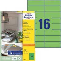 AVERY Zweckform Etiketten 3454 gr&uuml;n 105,0 x 37,0...