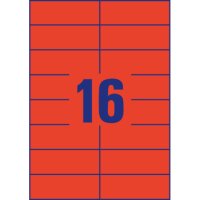 AVERY Zweckform Etiketten 3452 rot 105,0 x 37,0 mm, 100...