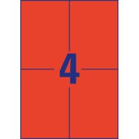 AVERY Zweckform Etiketten 3456 rot 105,0 x 148,0 mm, 100...