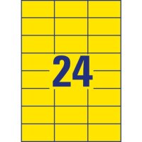 2.400 AVERY Zweckform Etiketten 3451 gelb 70,0 x 37,0 mm