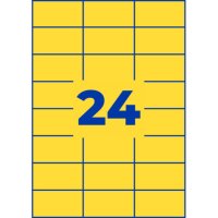 AVERY Zweckform Etiketten 3451 gelb 70,0 x 37