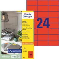 AVERY Zweckform Etiketten 3448 rot 70,0  gallery