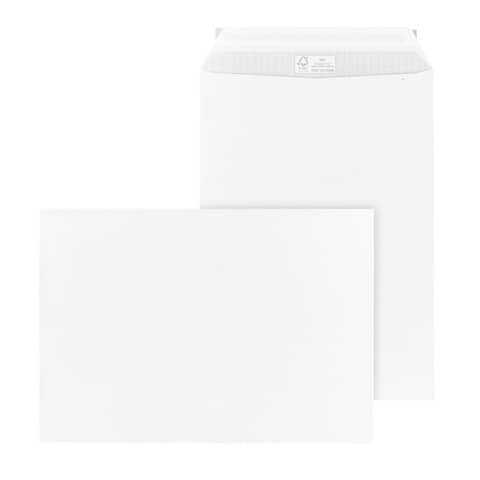 Versandtasche - C5, weiß, ohne Fenster, haftklebend, 100 g/qm, 500 Stück