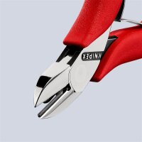 KNIPEX 77 11 115 Elektronik-Seitenschneider mit rutschhemmendem Kunststoff überzogen 115 mm