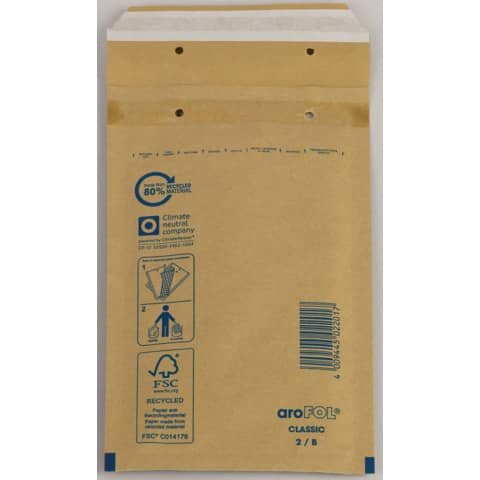 200 aroFOL® CLASSIC Luftpolstertaschen braun für DIN A6