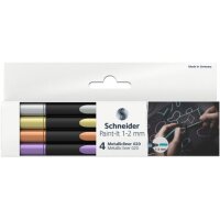 Schneider 020 Lackmarker farbsortiert 1,0 - 2,0 mm, 4 Set