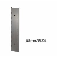 Wandbord Edelstahl, 1 Boden, 100x40