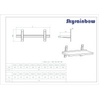 Wandbord Edelstahl verstärkt, 1 Boden, 110x30