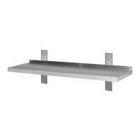 Wandbord Edelstahl, 1 Boden, 200x30