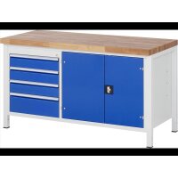 Werkbank 8905A2, B1500xT700xH840mm, 4xSchublade-TA, 1xT&uuml